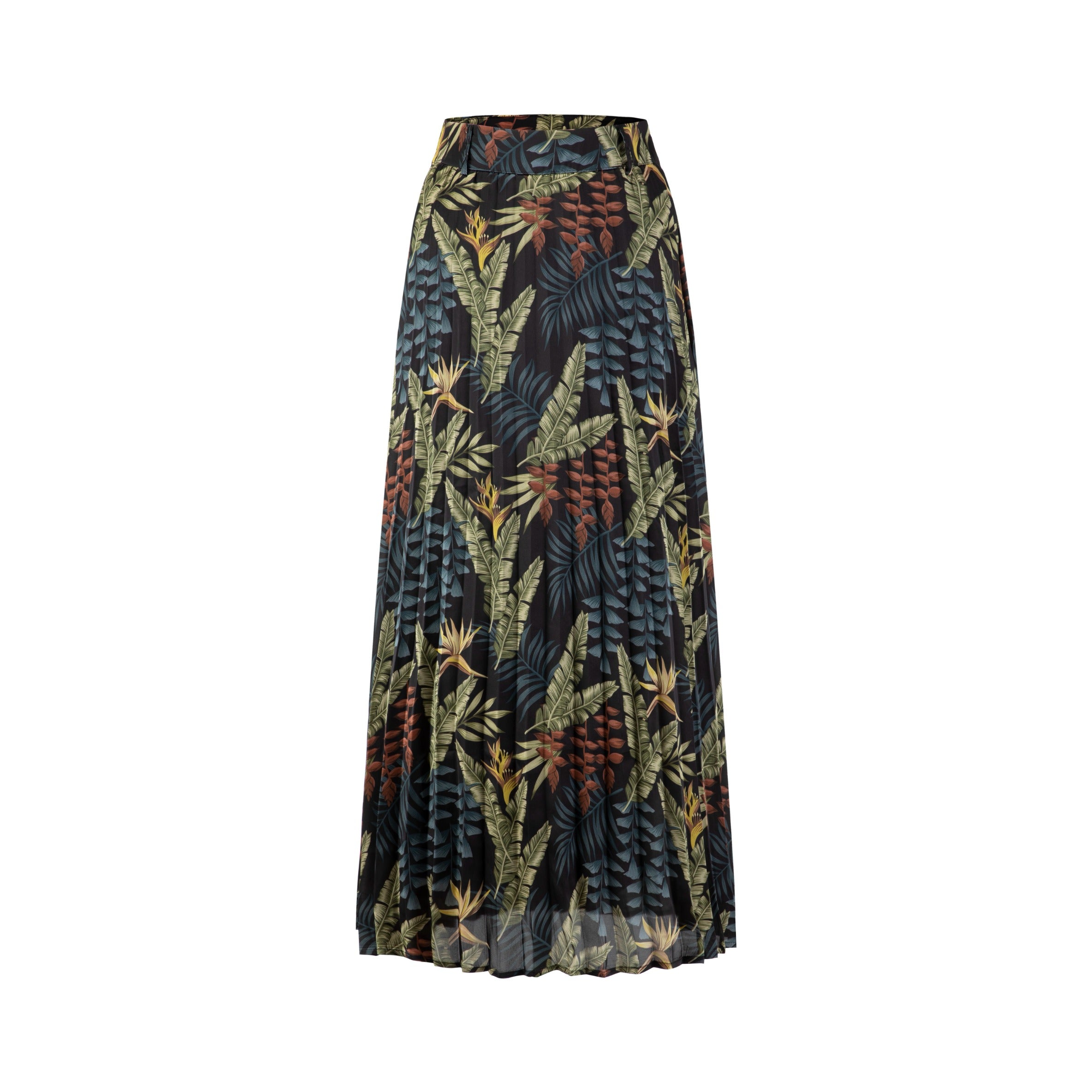 Multi Colored Leaves Printed Skirt