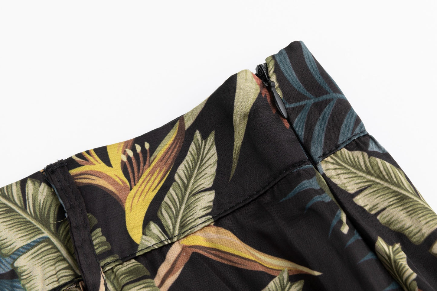 Multi Colored Leaves Printed Skirt