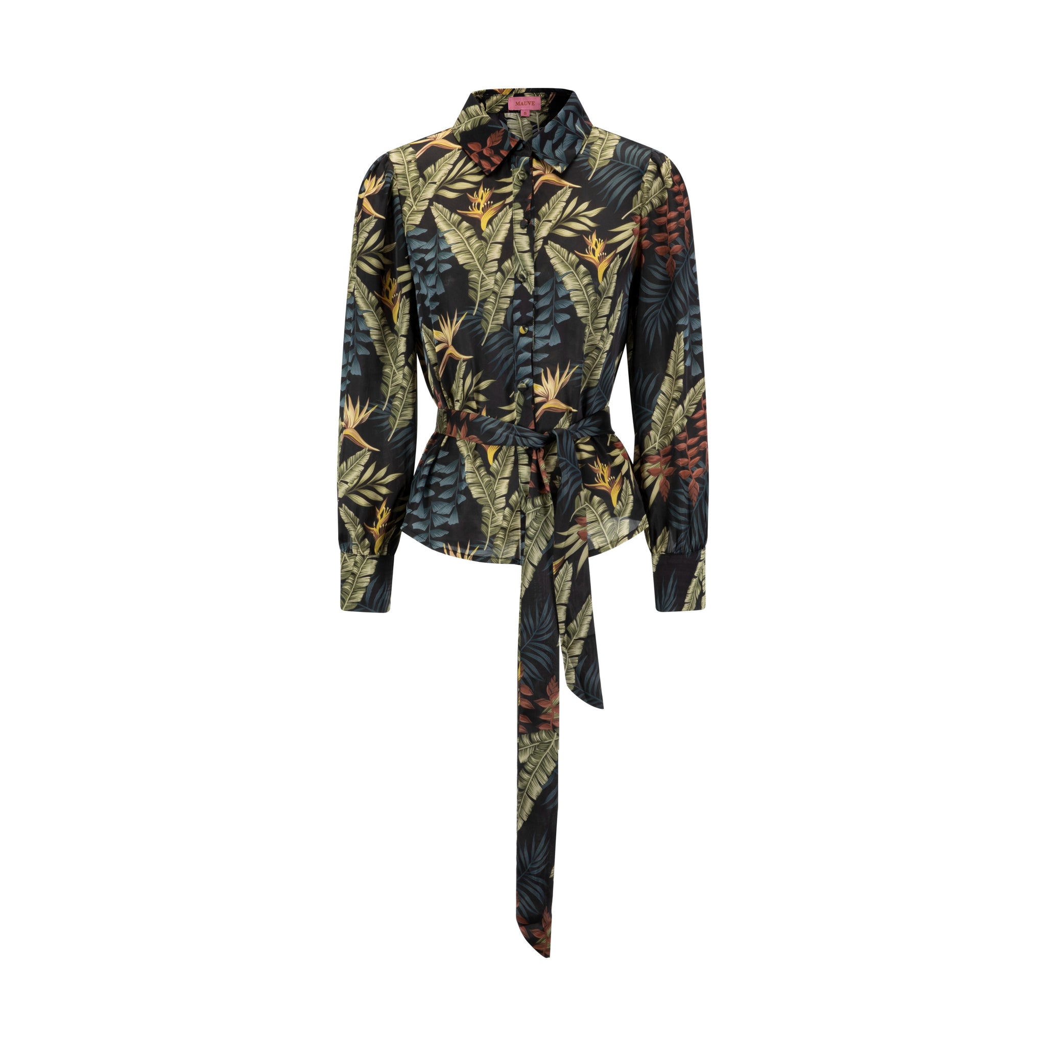 Multi Colored Leaves Printed Top