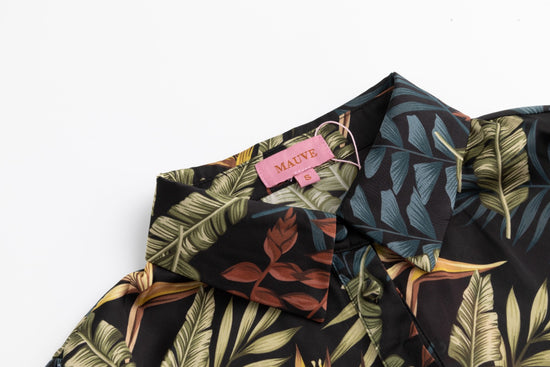 Multi Colored Leaves Printed Top