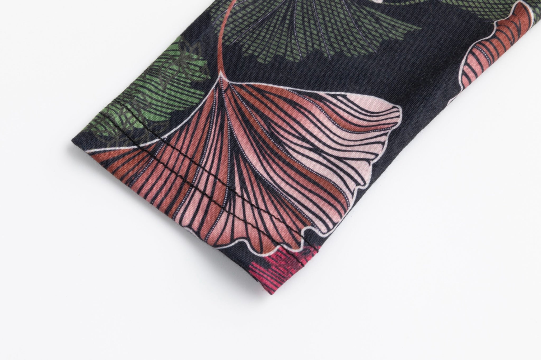 Black Floral Printed Mock Neck Top