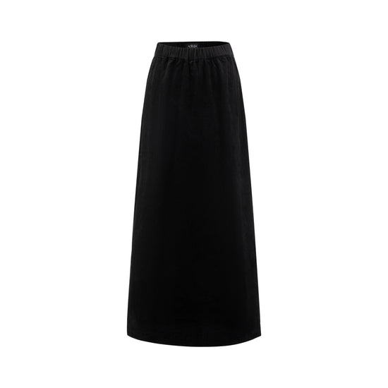 Black Velvet A-Line Skirt
