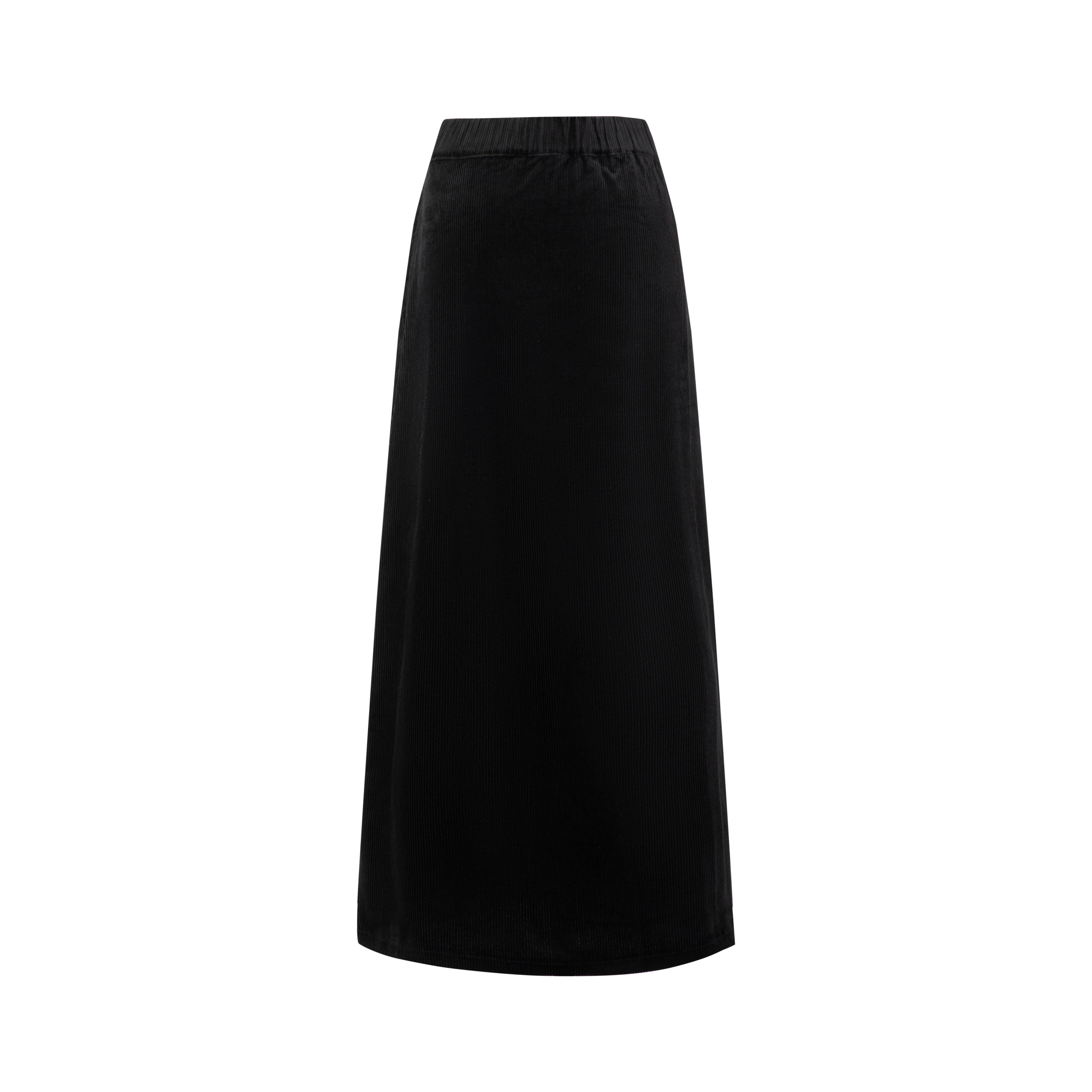 Black Velvet A-Line Skirt