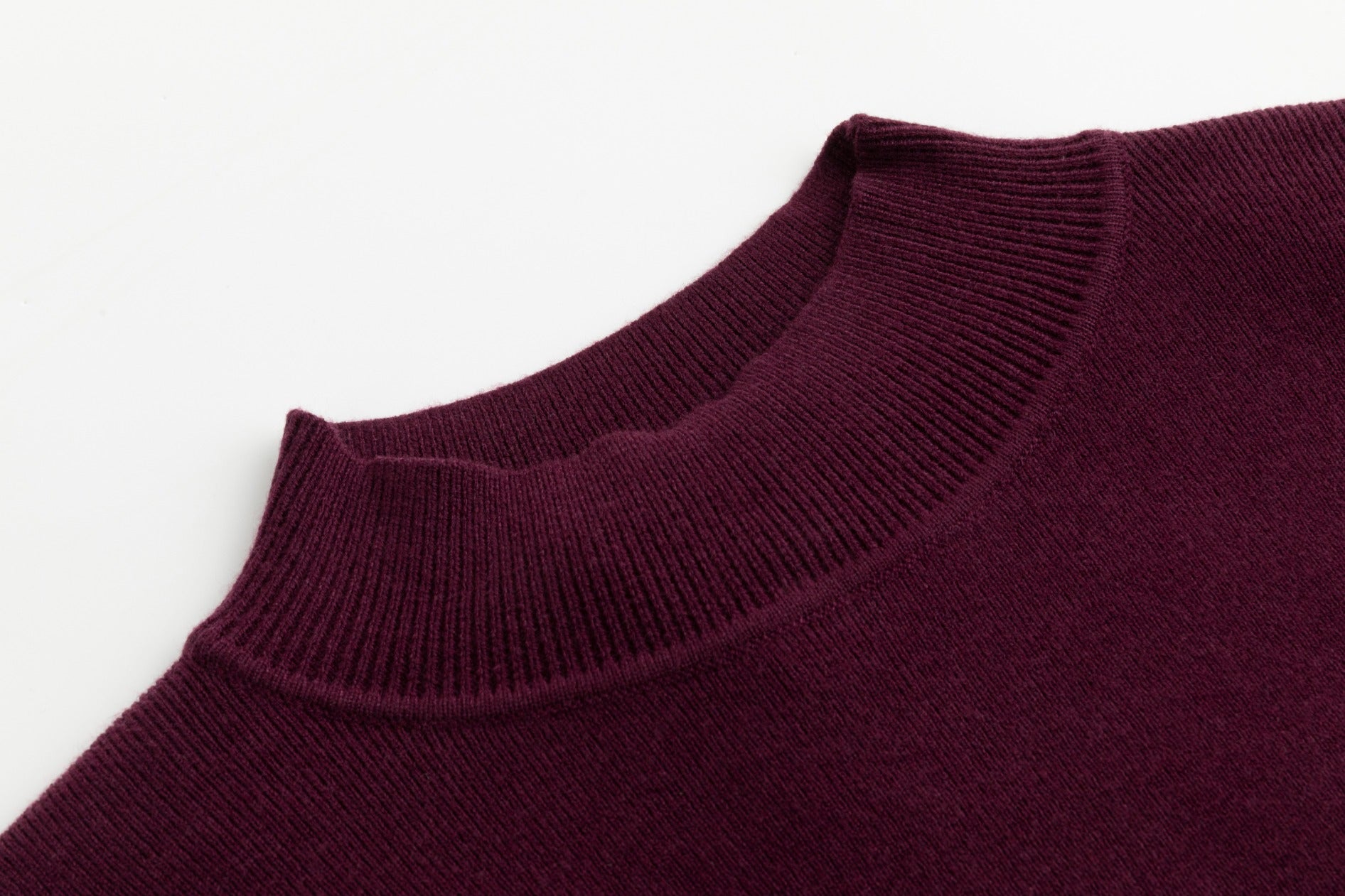 Burgundy Knit Mock Neck Top