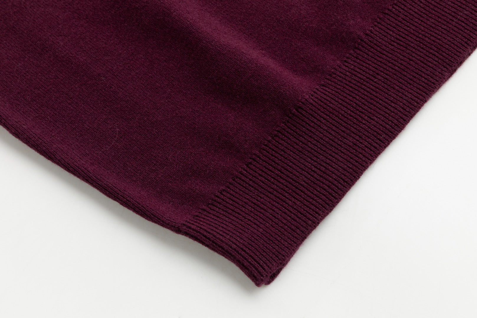 Burgundy Knit Mock Neck Top