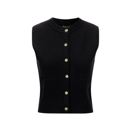 Cardi Vest - Black
