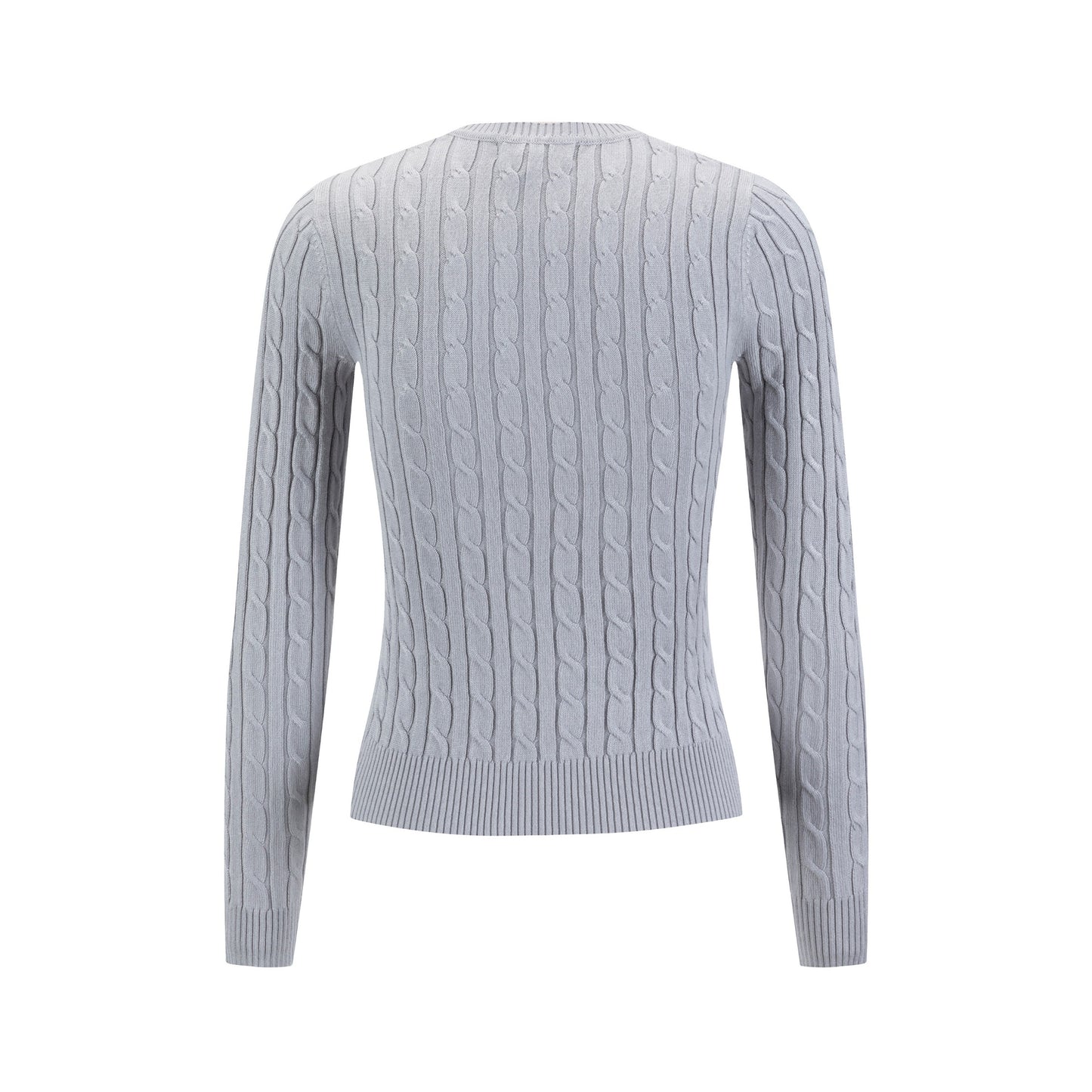 Cable Knit Sweater - Light Gray