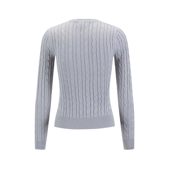 Cable Knit Sweater - Light Gray