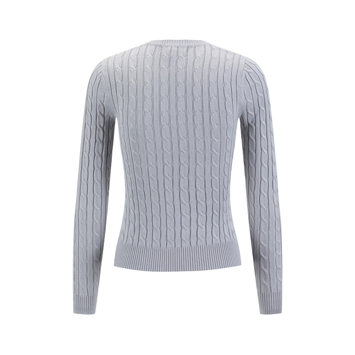 Cable Knit Sweater - Light Gray
