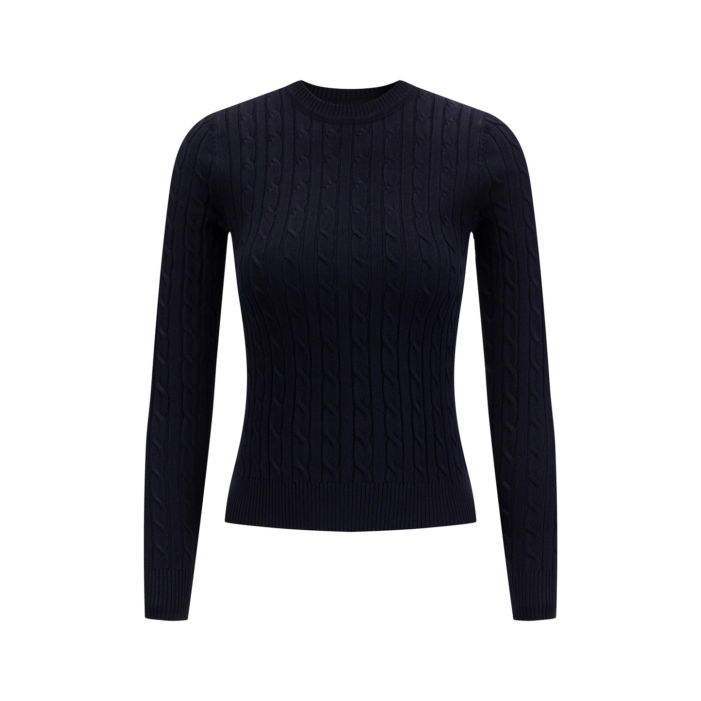 Cable Knit Sweater - Navy