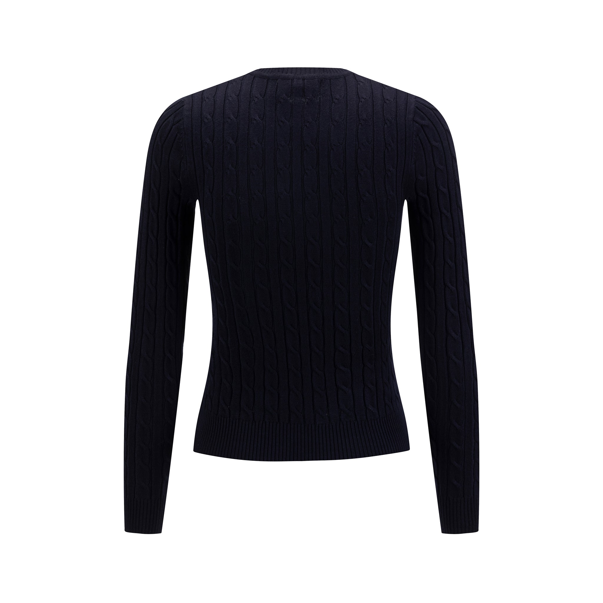 Cable Knit Sweater - Navy