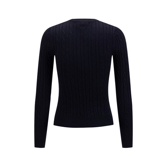 Cable Knit Sweater - Navy