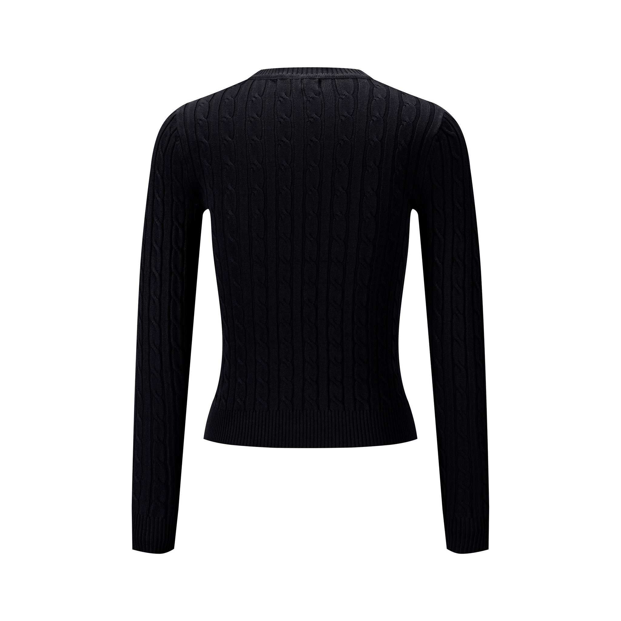 Cable Knit Sweater - Black