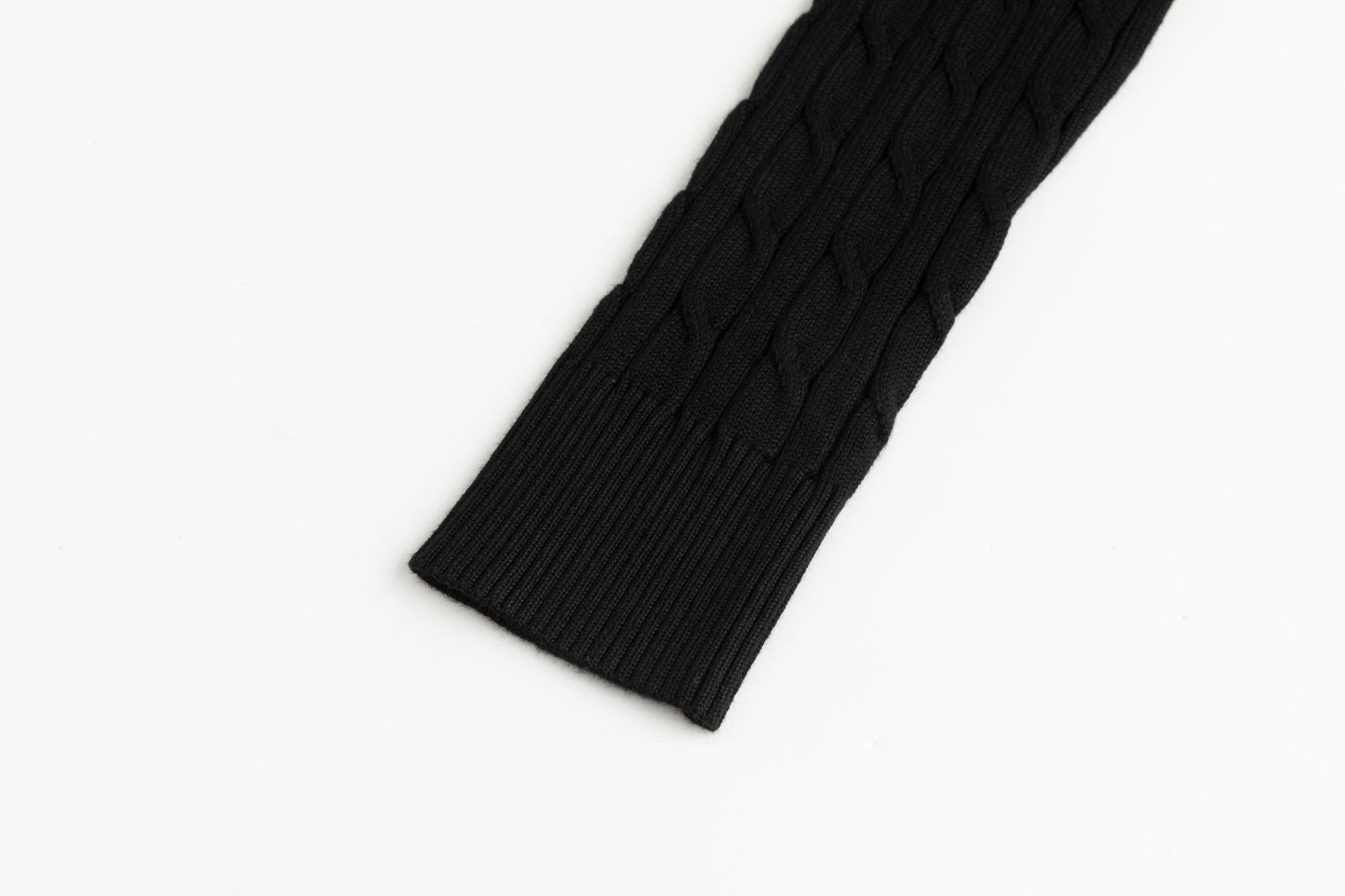 Cable Knit Sweater - Black