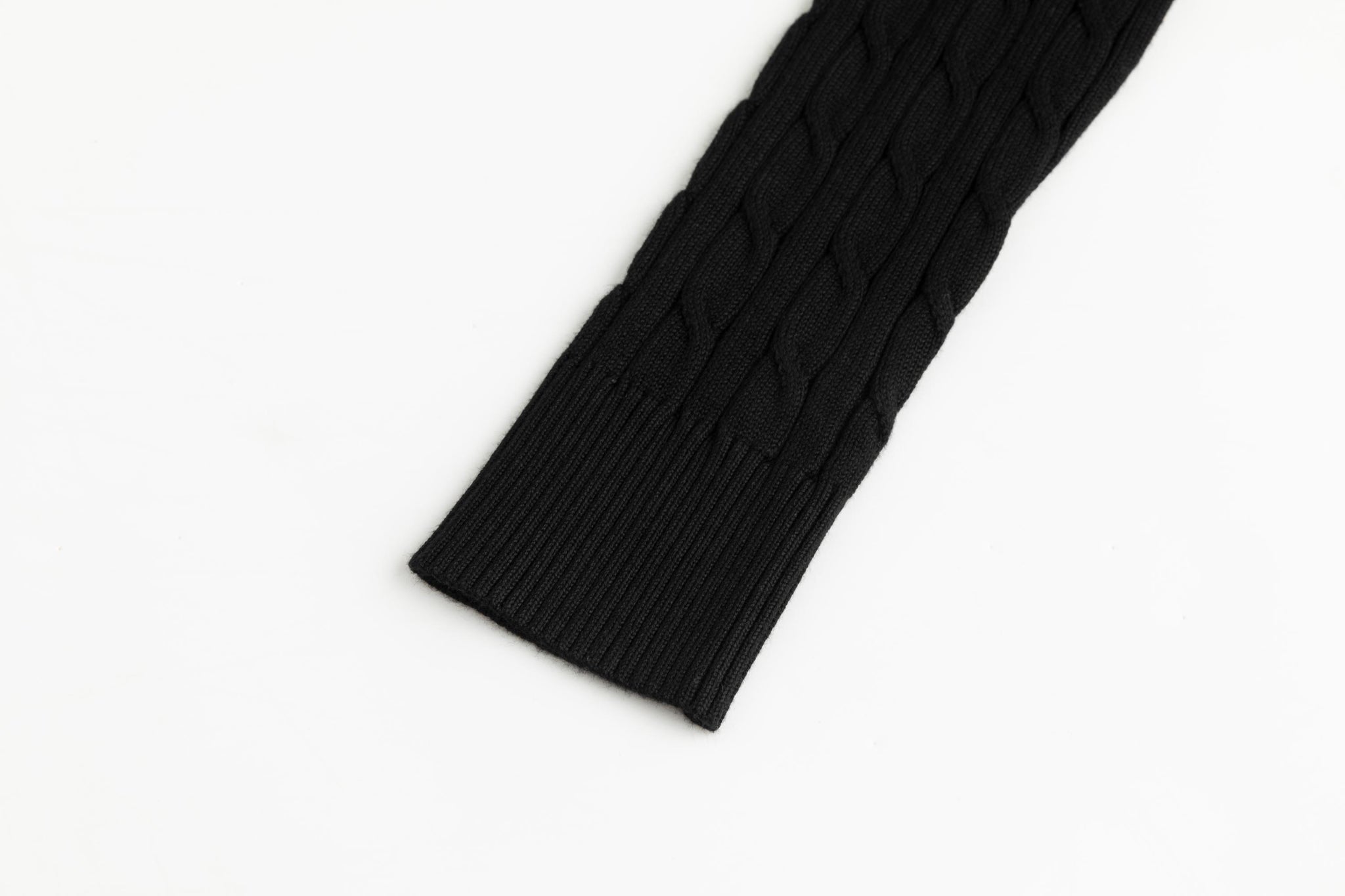 Cable Knit Sweater - Black
