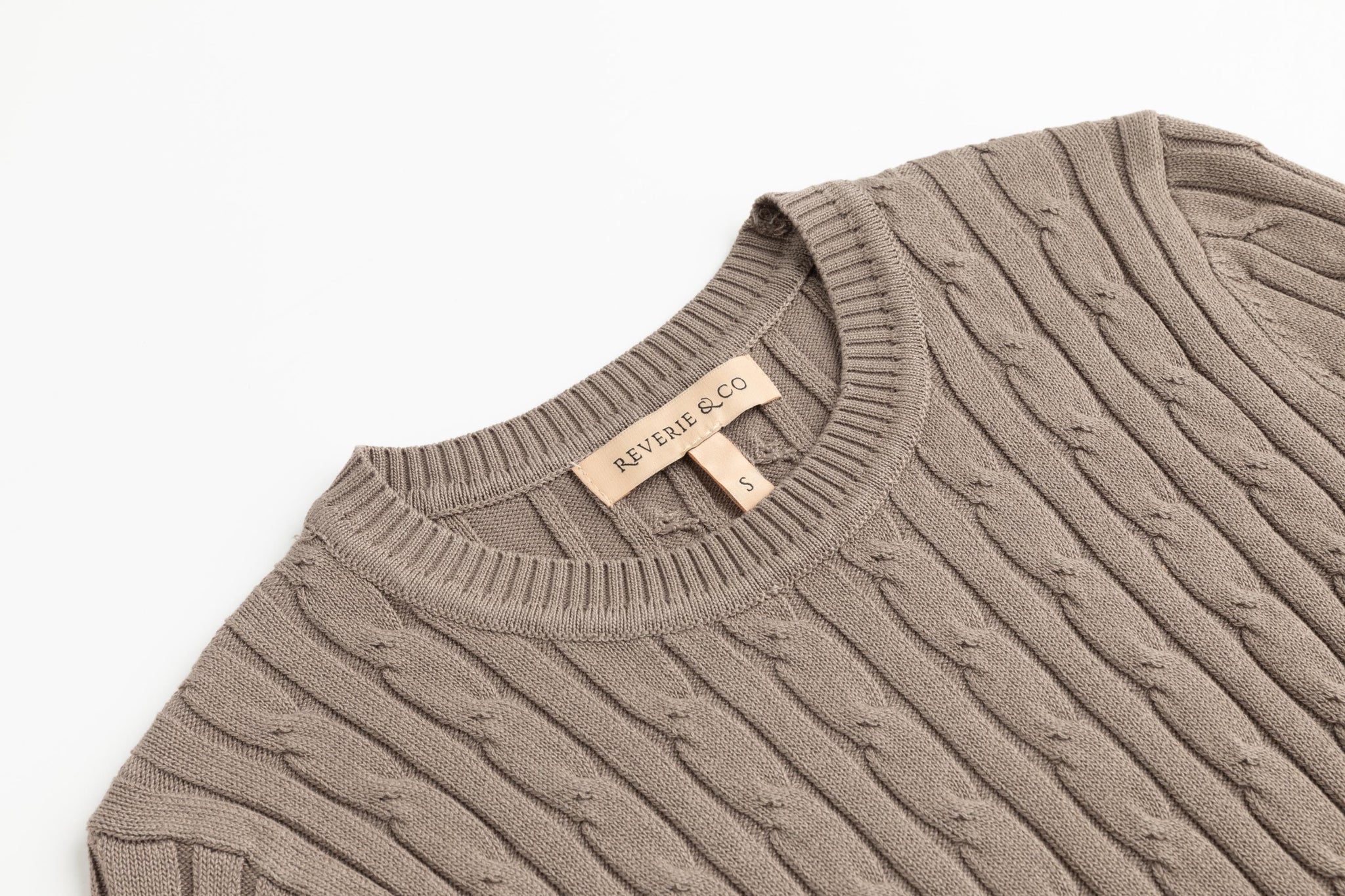 Cable Knit Sweater - Tan