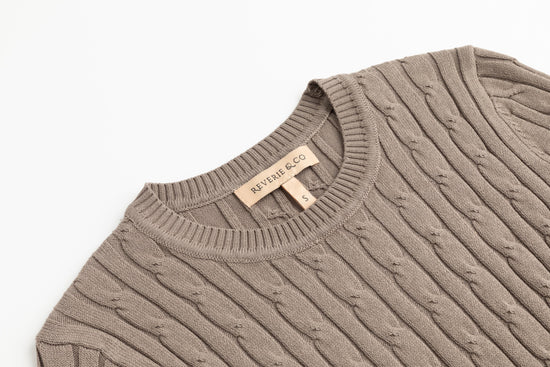Cable Knit Sweater - Tan