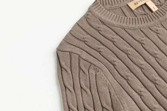 Cable Knit Sweater - Tan