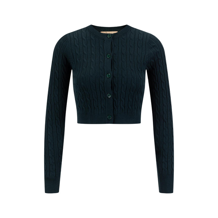 Cable Knit Cardigan - Green