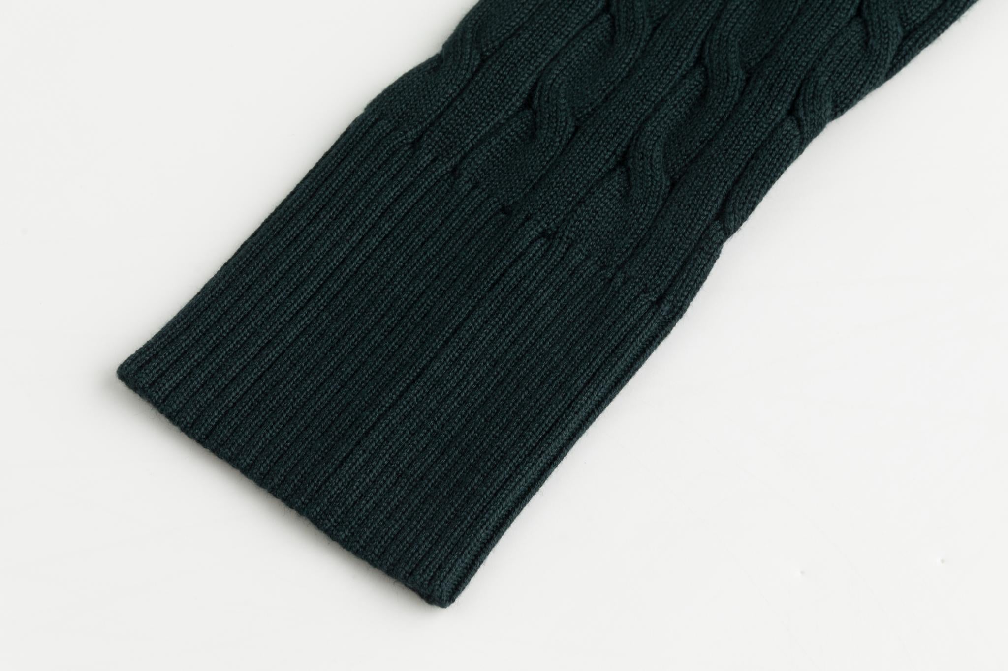 Cable Knit Cardigan - Green