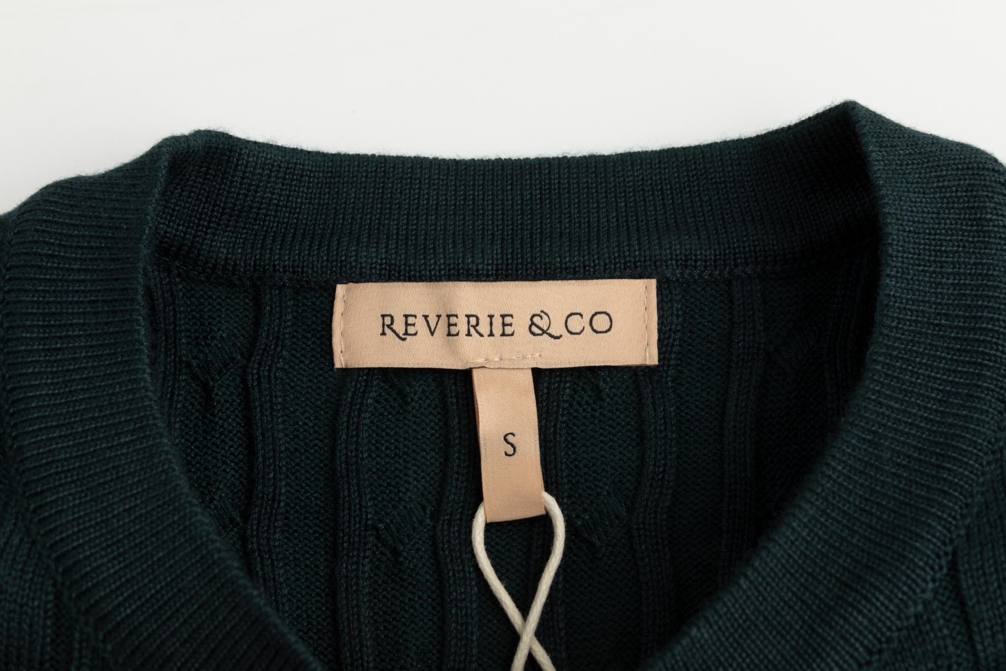 Cable Knit Cardigan - Green