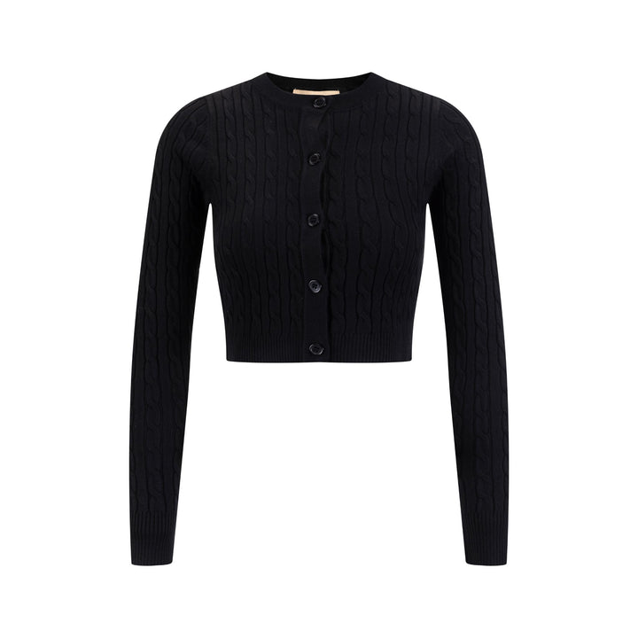 Cable Knit Cardigan - Black