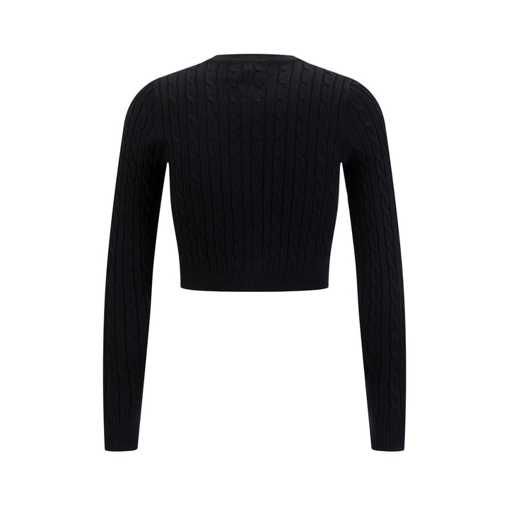 Cable Knit Cardigan - Black