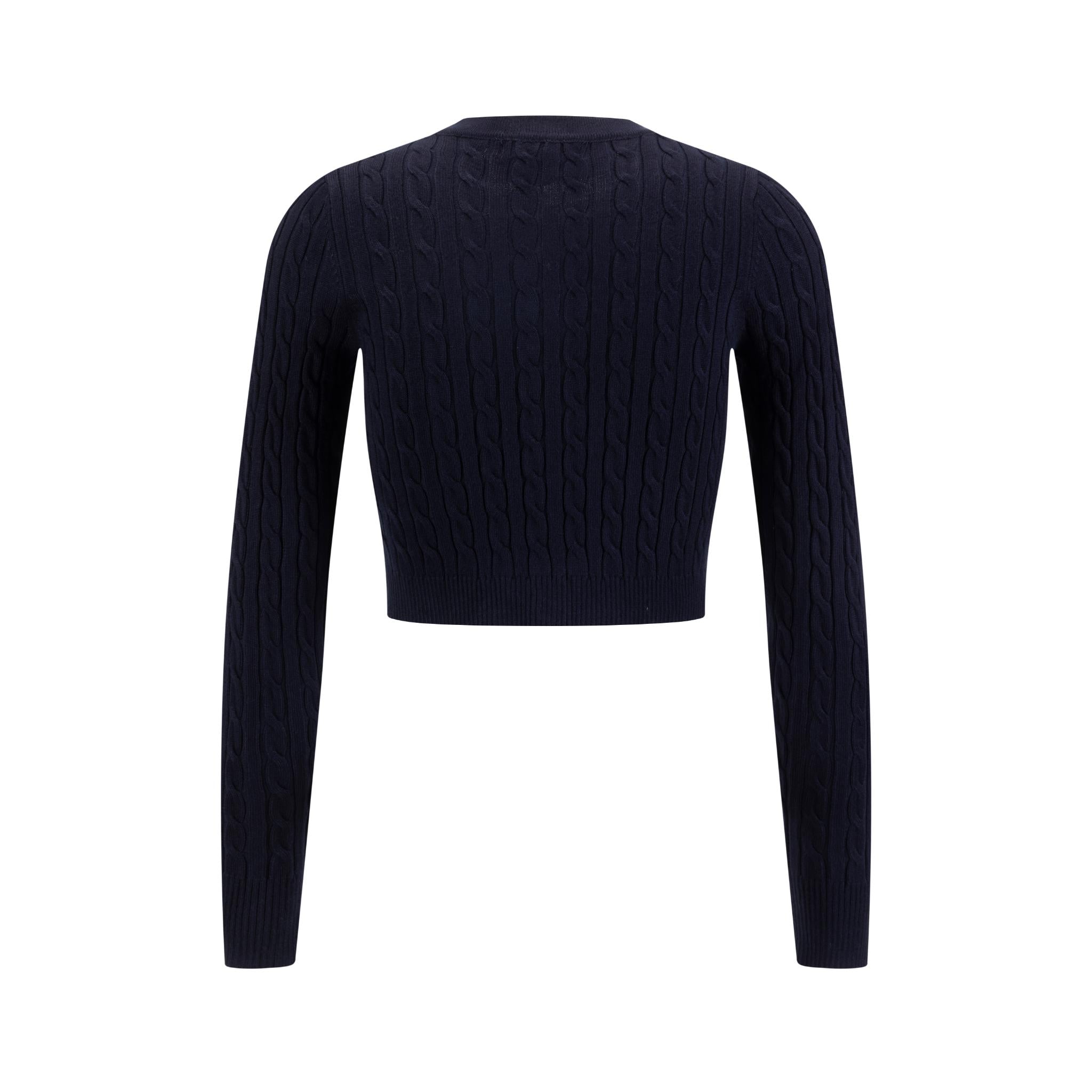 Cable Knit Cardigan - Blue