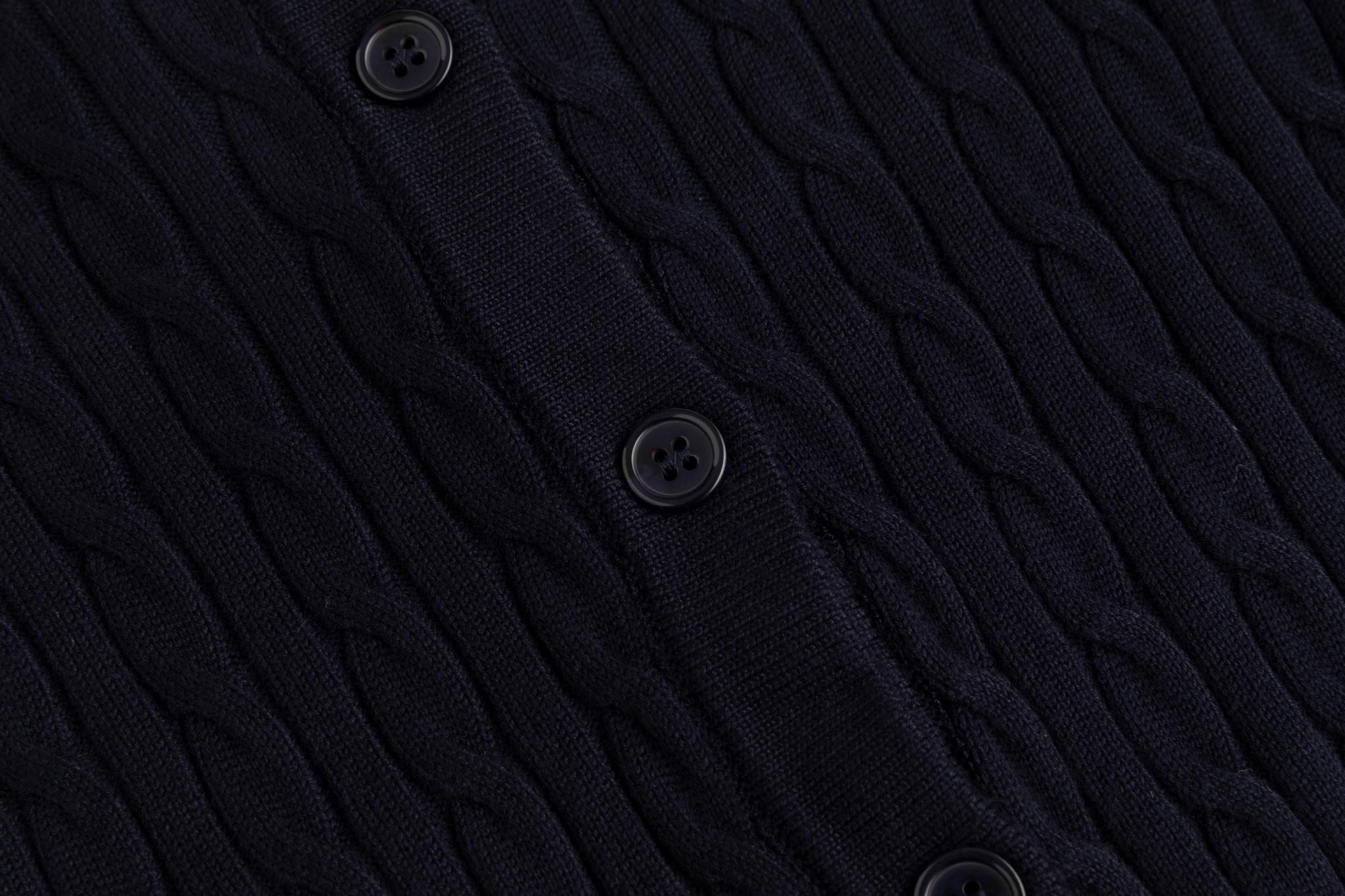 Cable Knit Cardigan - Blue