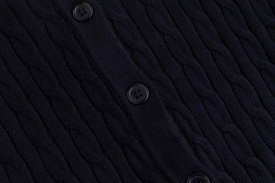 Cable Knit Cardigan - Blue