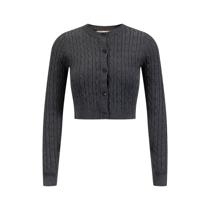 Cable Knit Cardigan - Grey