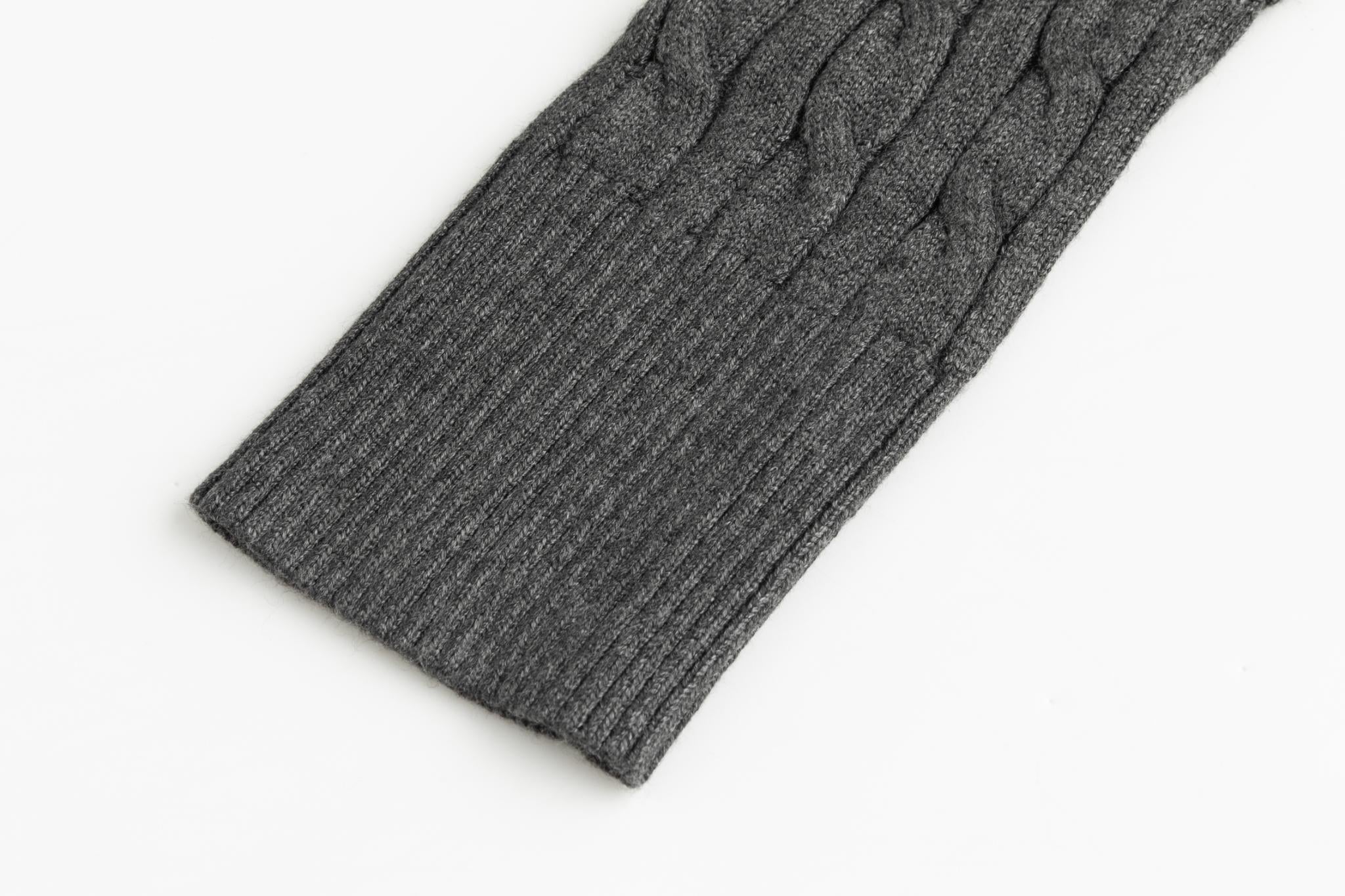 Cable Knit Cardigan - Grey