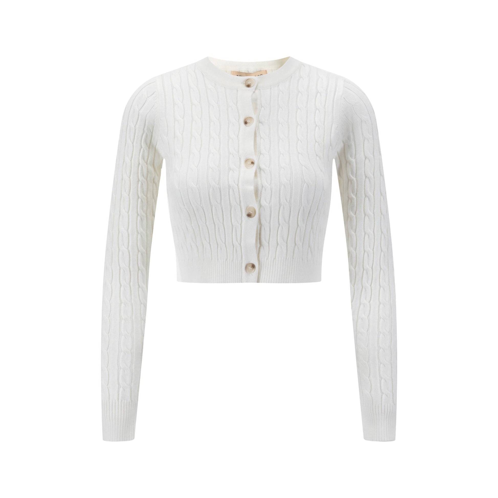 Cable Knit Cardigan - Ivory