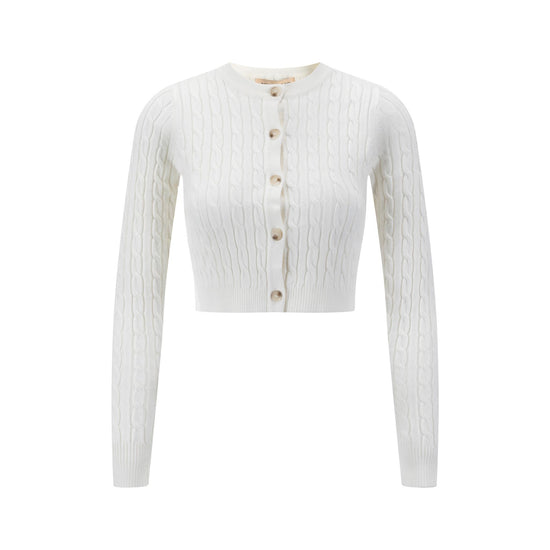 Cable Knit Cardigan - Ivory