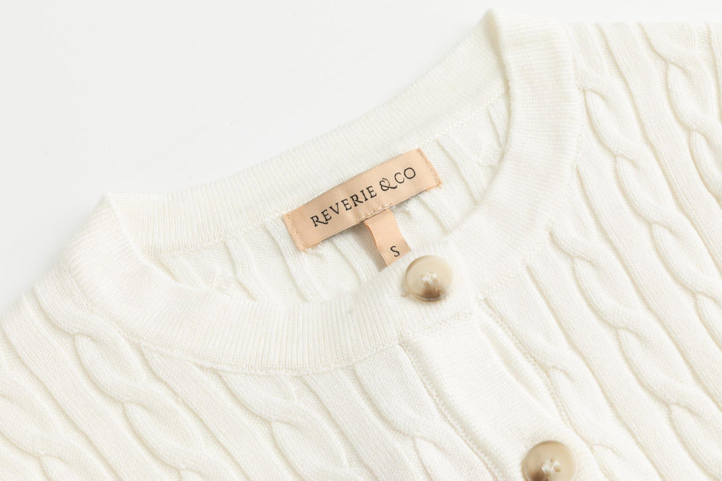 Cable Knit Cardigan - Ivory
