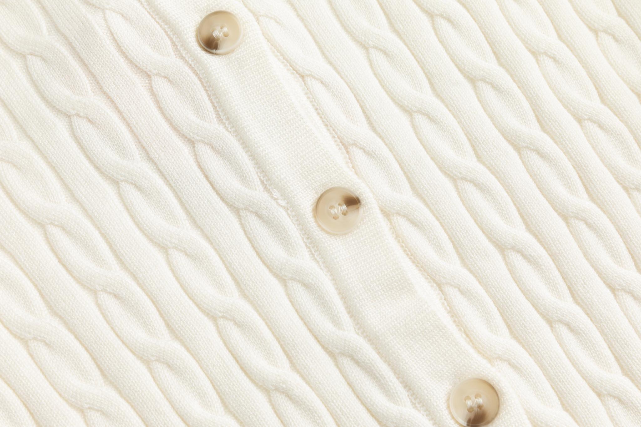Cable Knit Cardigan - Ivory