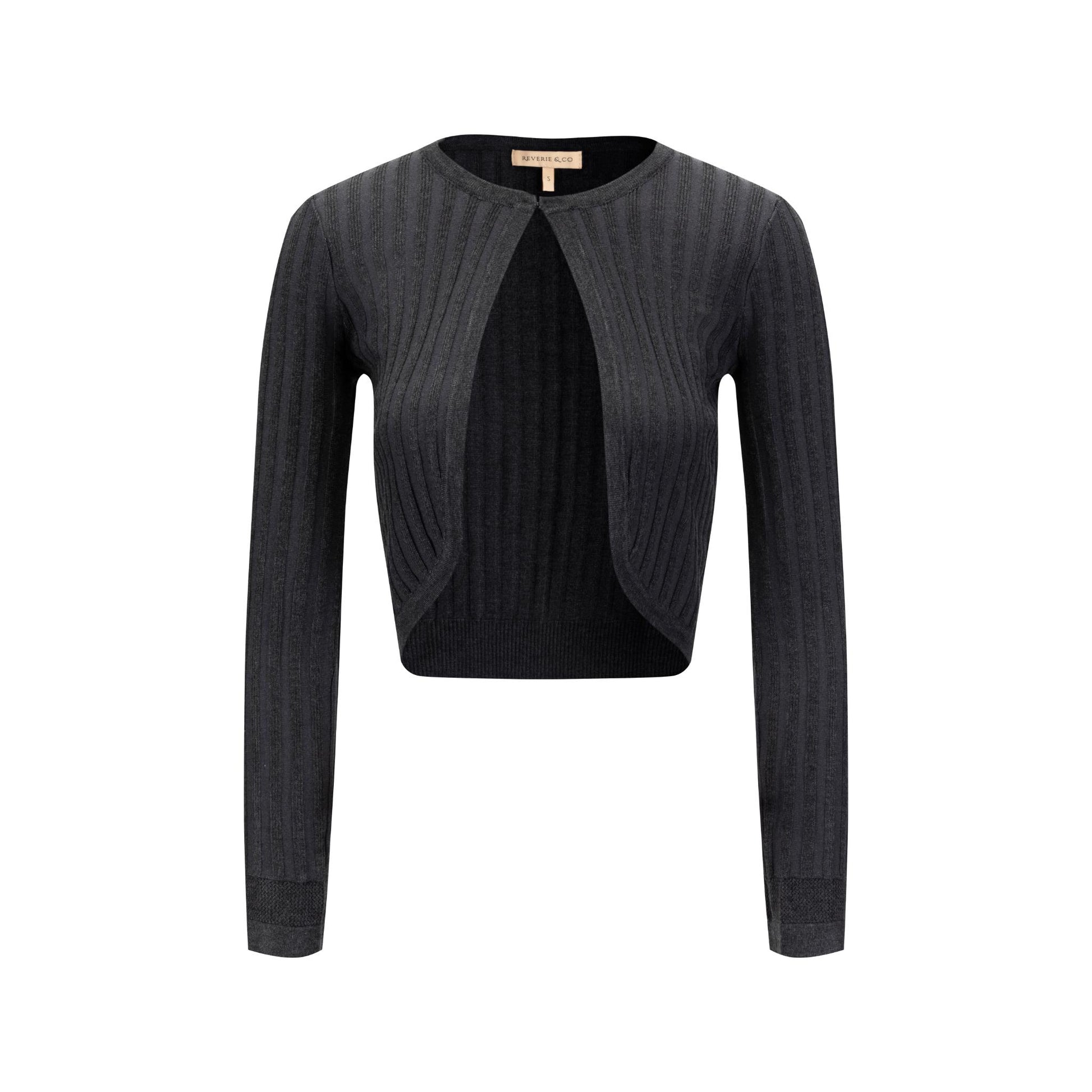 Ribbed Shrug - Gray