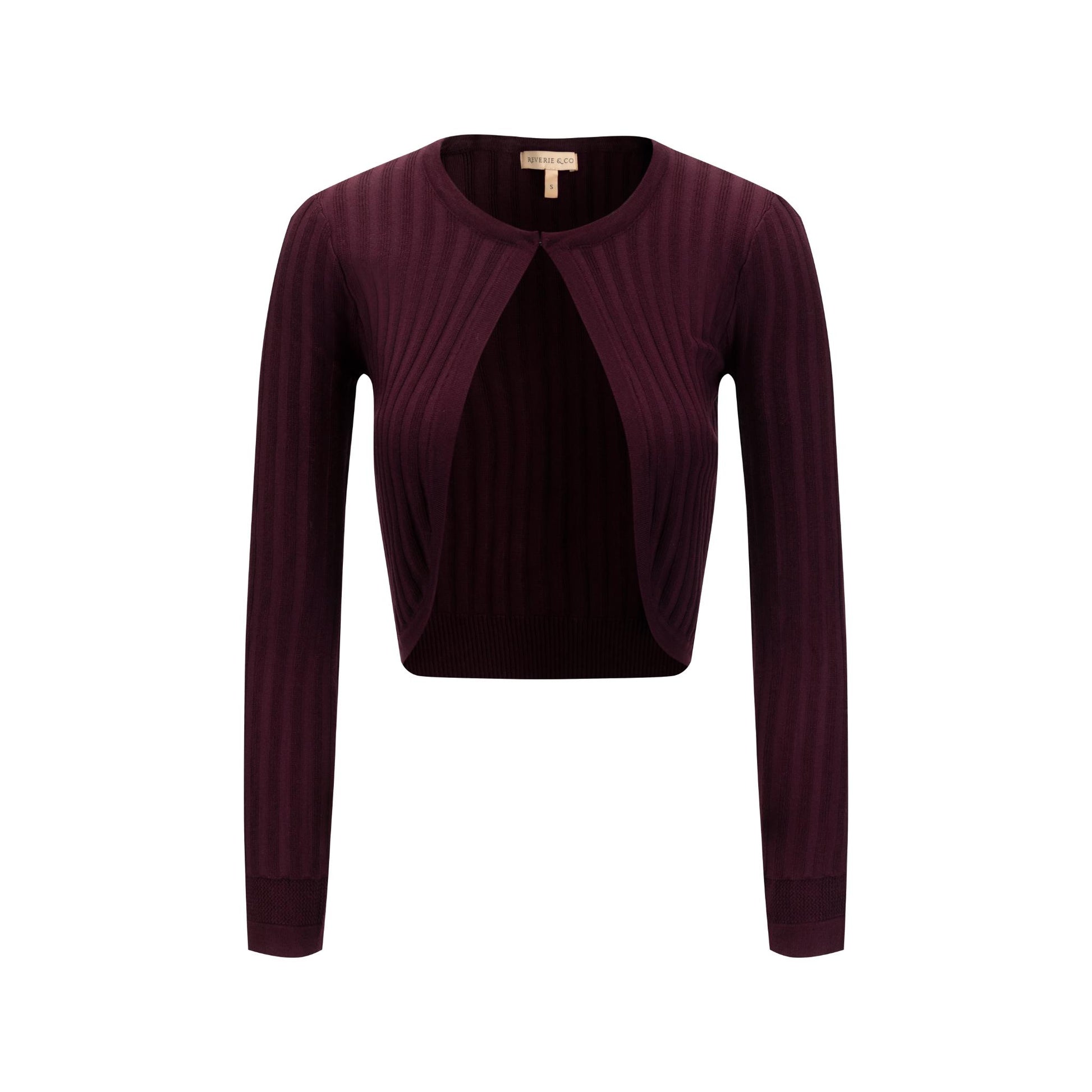 Ribbed Shrug - Burgundy