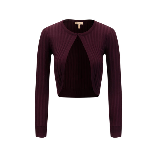 Ribbed Shrug - Burgundy