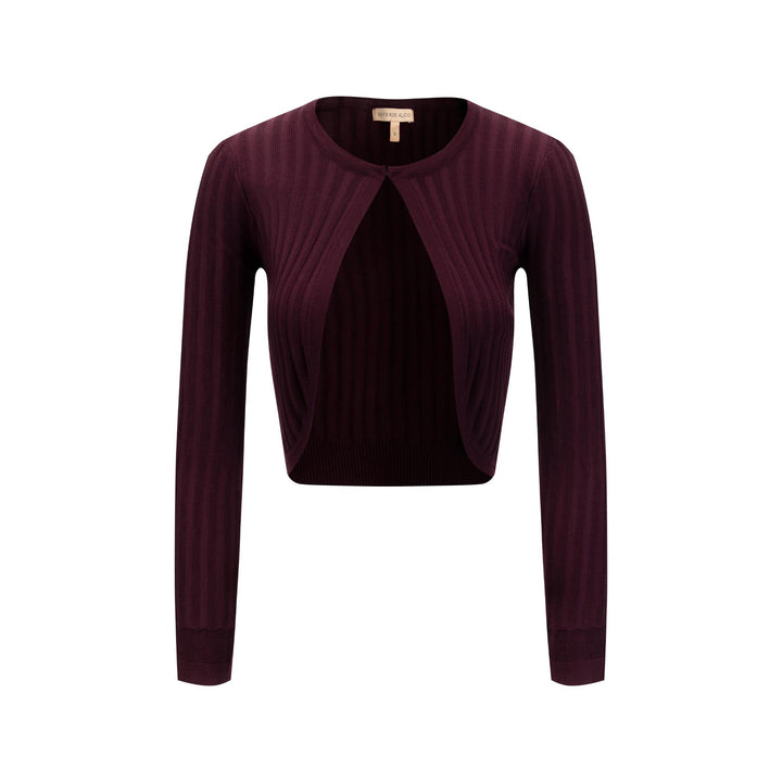 Ribbed Shrug - Burgundy