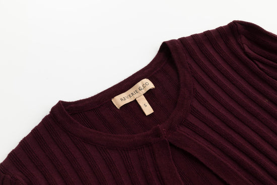 Ribbed Shrug - Burgundy