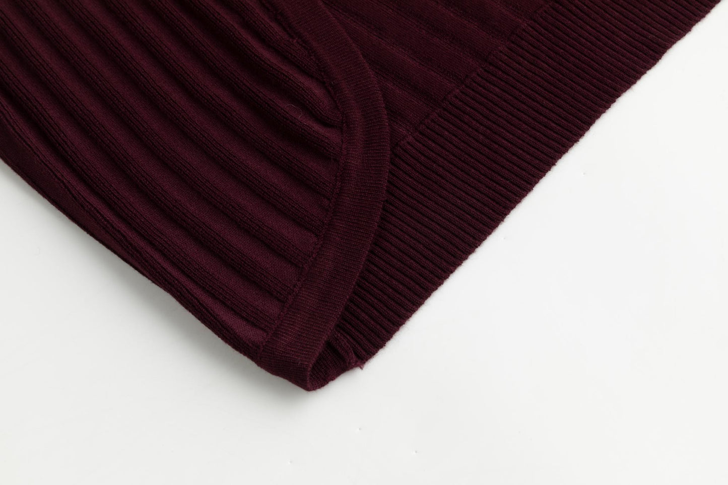 Ribbed Shrug - Burgundy