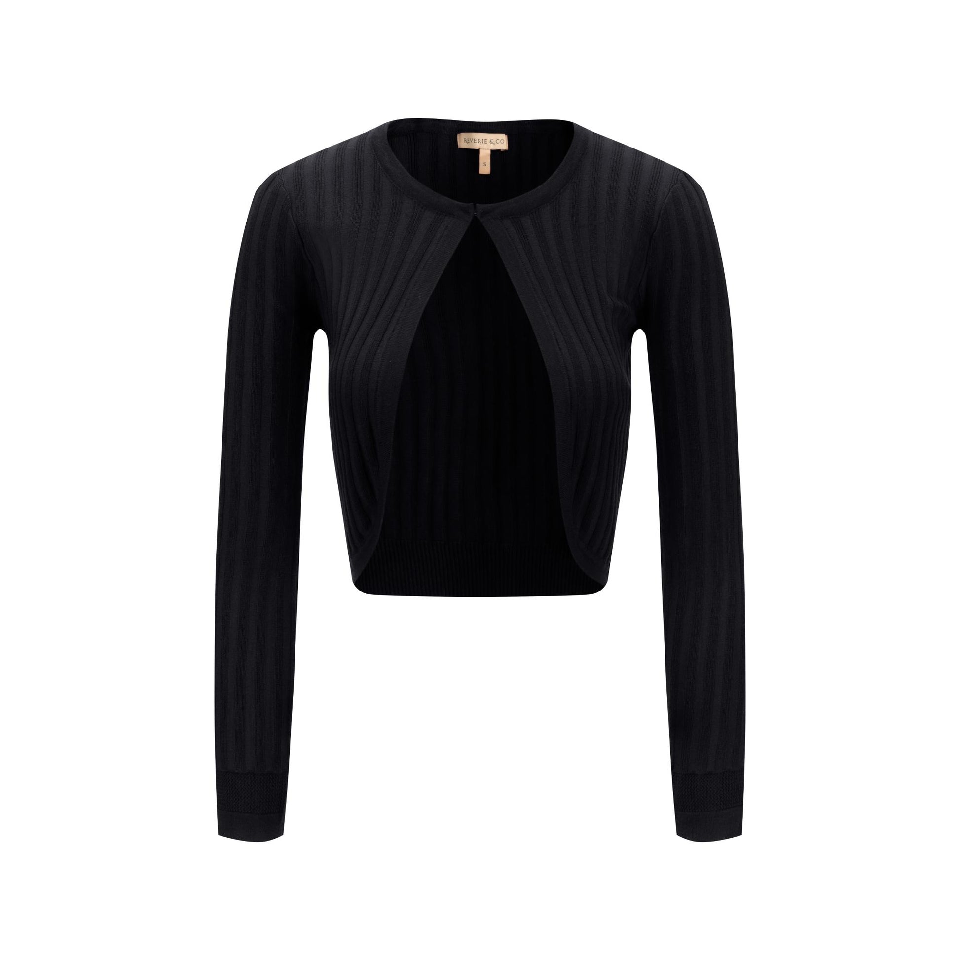 Ribbed Shrug - Black