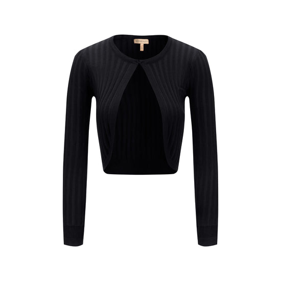 Ribbed Shrug - Black