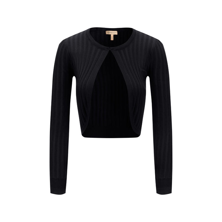 Ribbed Shrug - Black