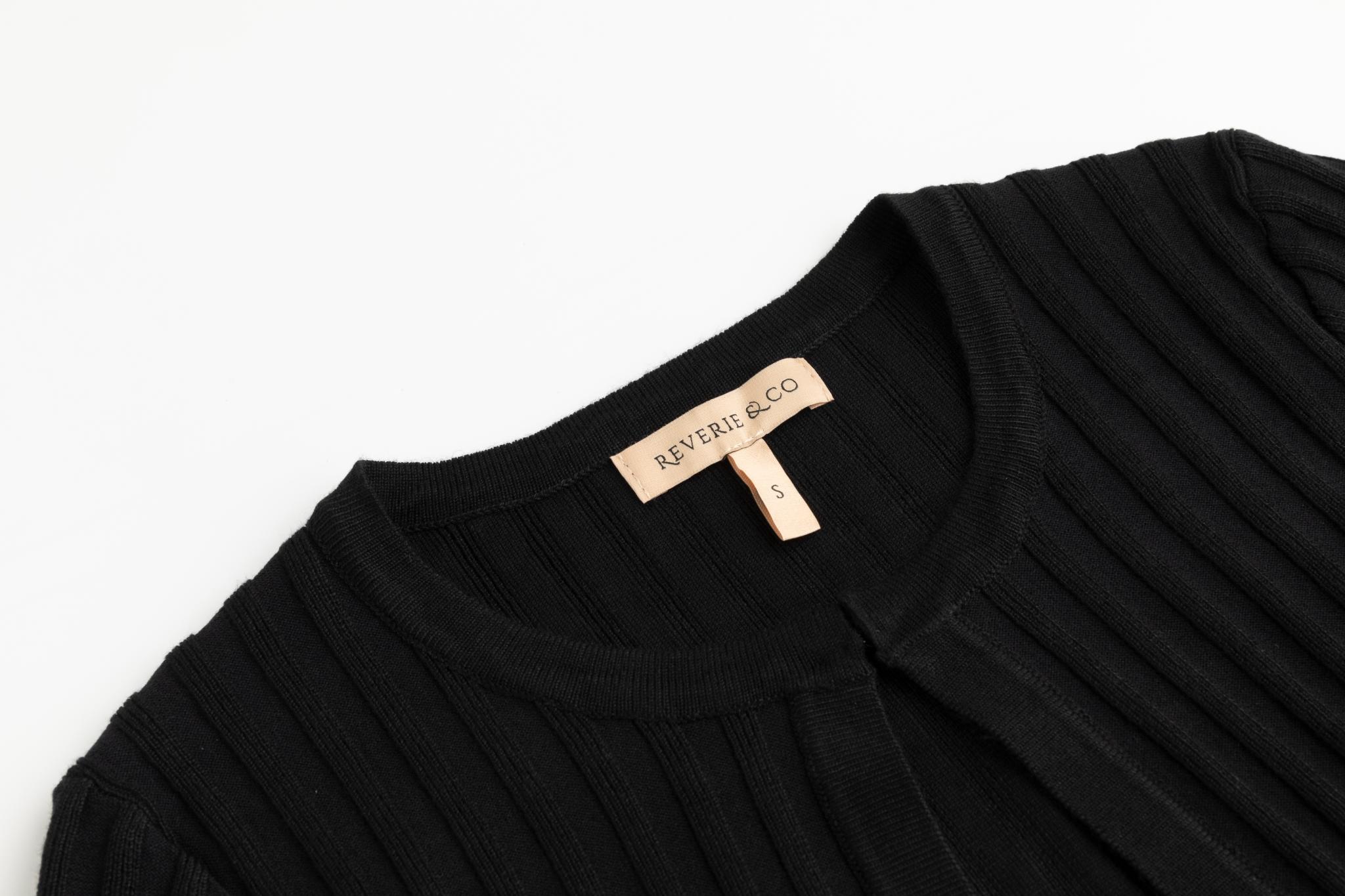 Ribbed Shrug - Black