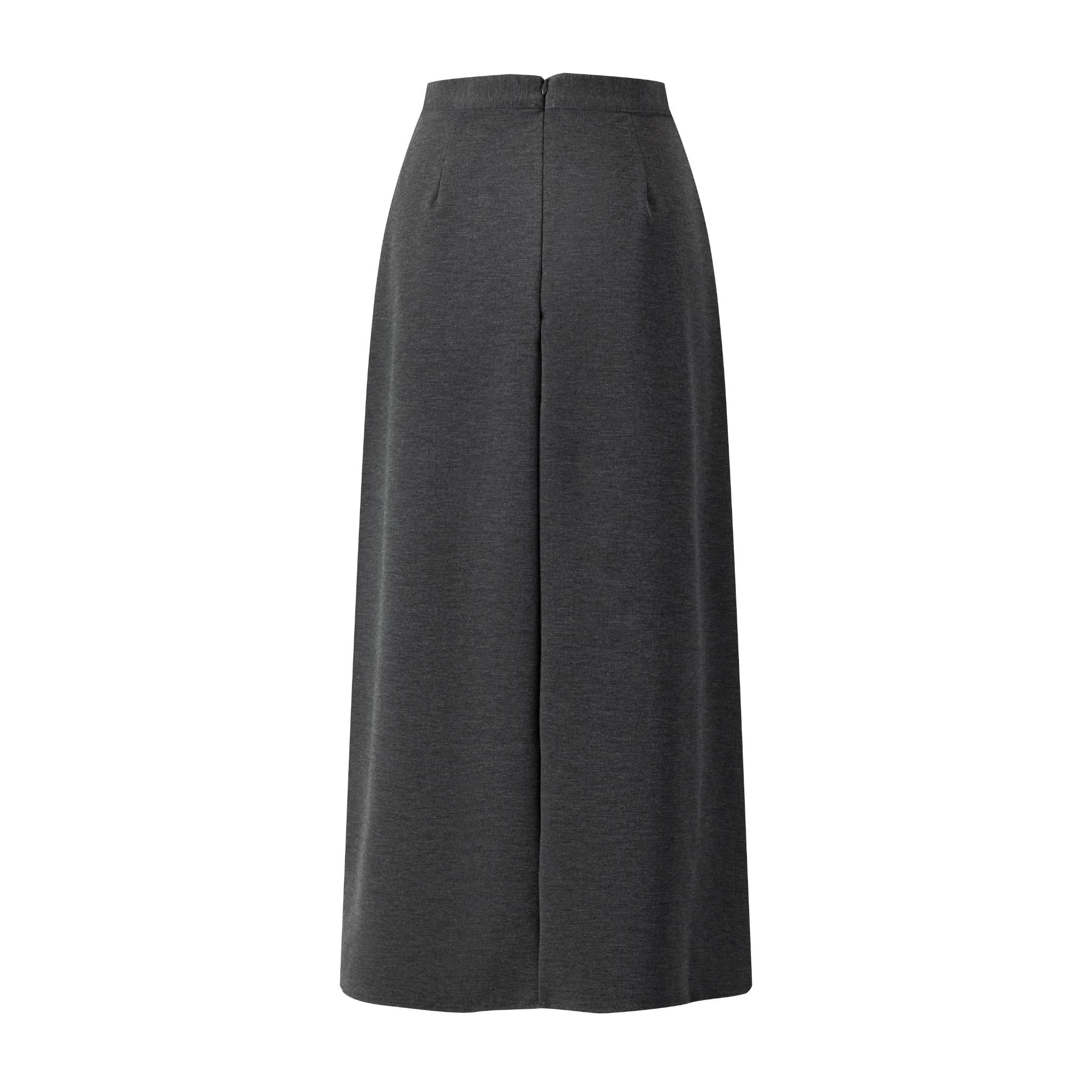 Hidden Pocket Skirt - Dark Heather Grey