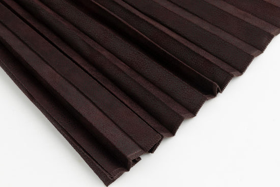 Messy Pleated Skirt - Brown