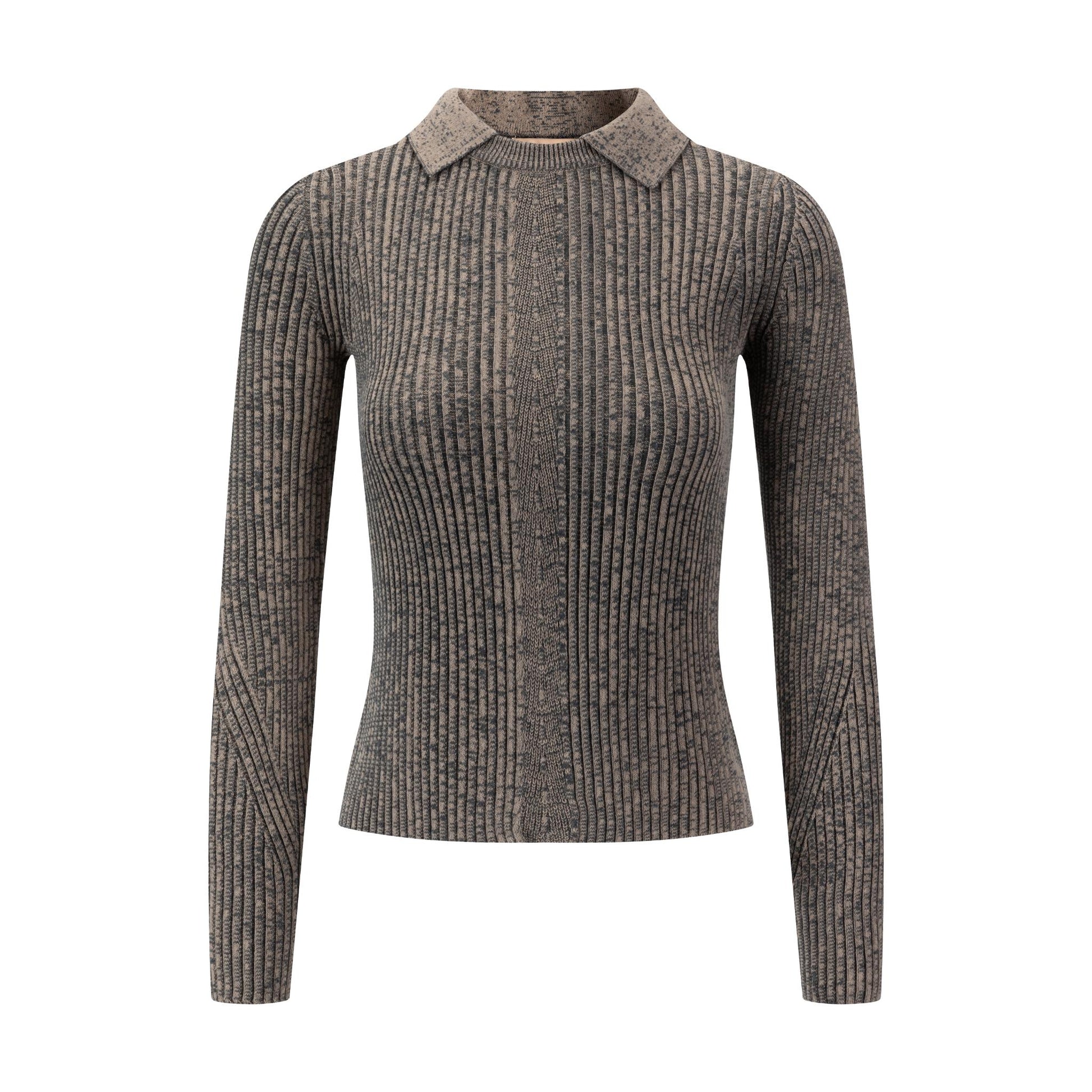 Grainy Top - Brown And Tan