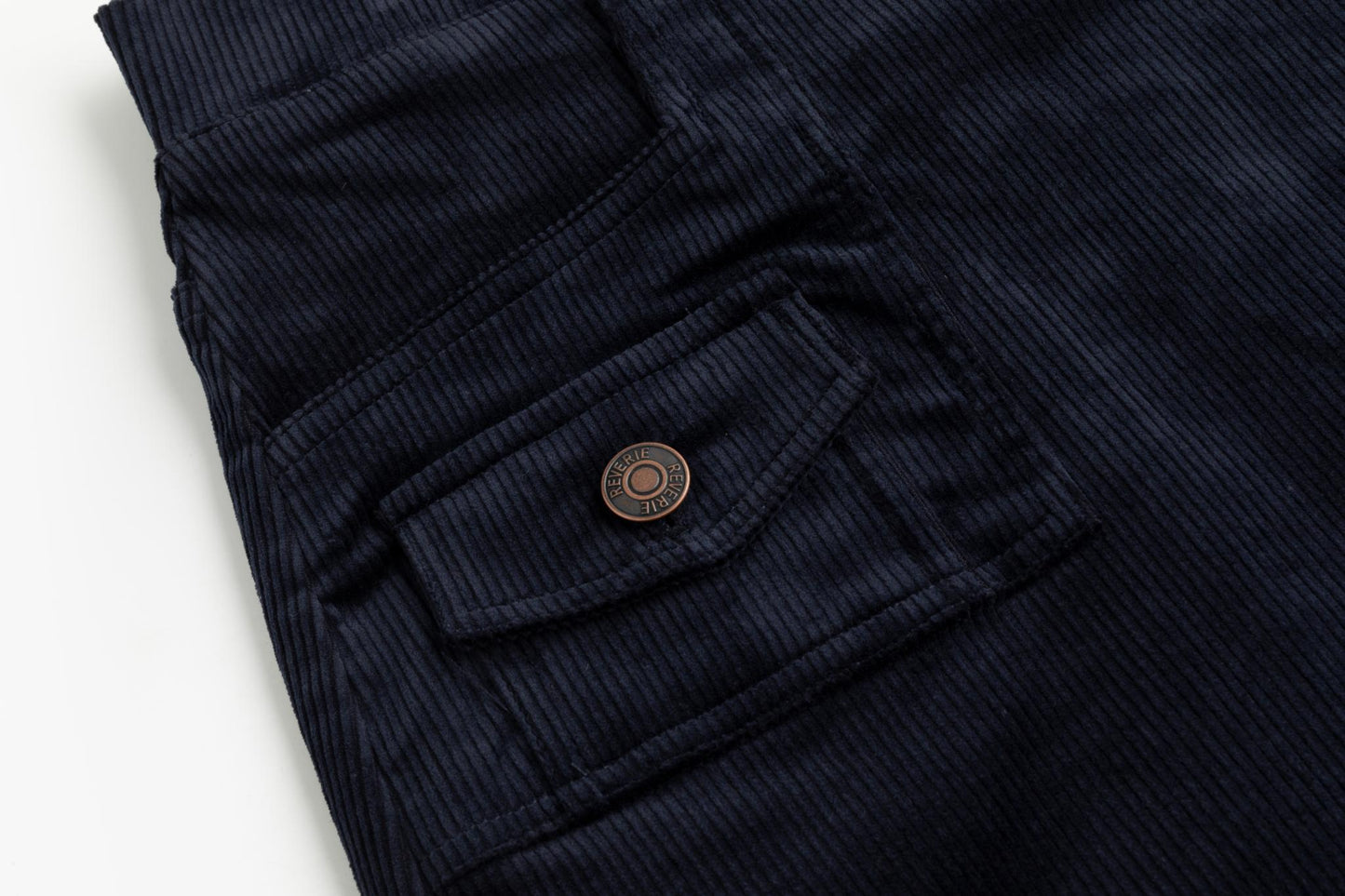 Corduroy Straight Skirt - Navy